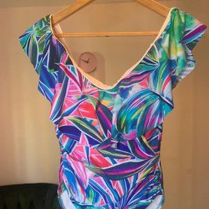 La Blanca Island Goddess Off-the-Shoulder One Piece Swimsuit